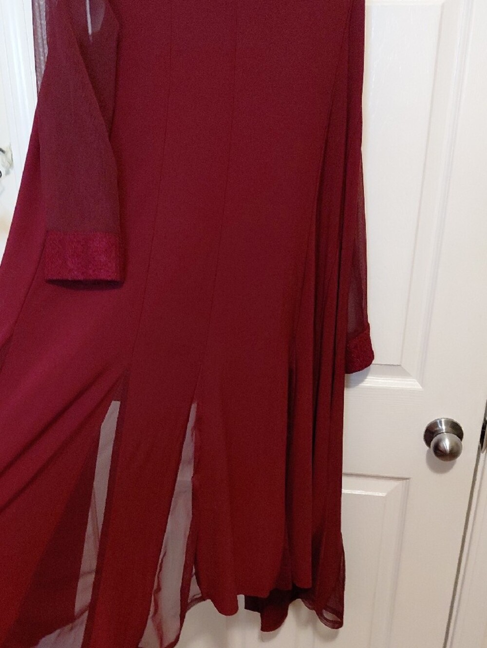 R&M Richards Burgundy Women's Dress Set - Picture 8 of 9